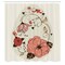 Ambesonne Vintage Shower Curtain, Nostalgic Design Butterflies Flower Petals Blossom and Curlicue Peduncles, Cloth Fabric Bathroom Decor Set with Hooks, 69" W x 70" L, Dust Multicolor